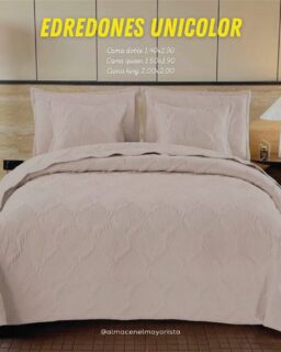 Eleva el estándar de tu descanso hoy mismo✨
Te presentamos nuestra referencia más exclusiva en edredones unicolor: una pieza que fusiona la elegancia minimalista con una textura premium inigualable. No es solo un edredón, es la inversión definitiva para convertir tu habitación en una suite de lujo.

Disponibilidad inmediata en medidas seleccionadas:
Doble: 1.40 x 1.90
Queen: 1.60 x 1.90
King: 2.00 x 2.00

🛒 Haz tuya esta pieza de diseño. Escríbenos ahora mismo al DM para asegurar tu pedido y consultar los tonos disponibles. Unidades limitadas para quienes buscan distinción en cada detalle.